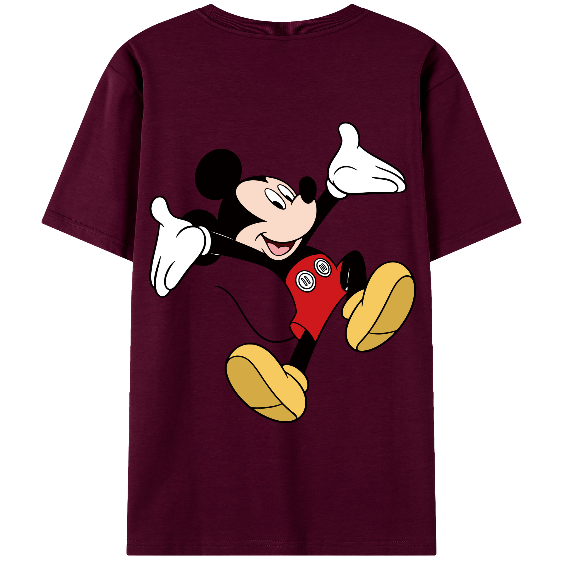 （画像用） ミッキーマウス Mickey Mouse レディース半袖Tシャツ(バックプリント)